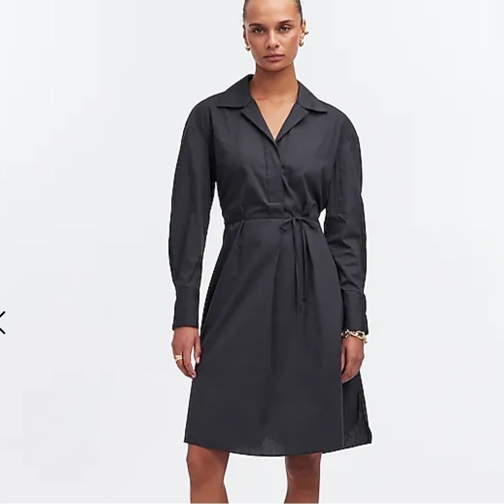Madewell black Belted Mini Shirtdress